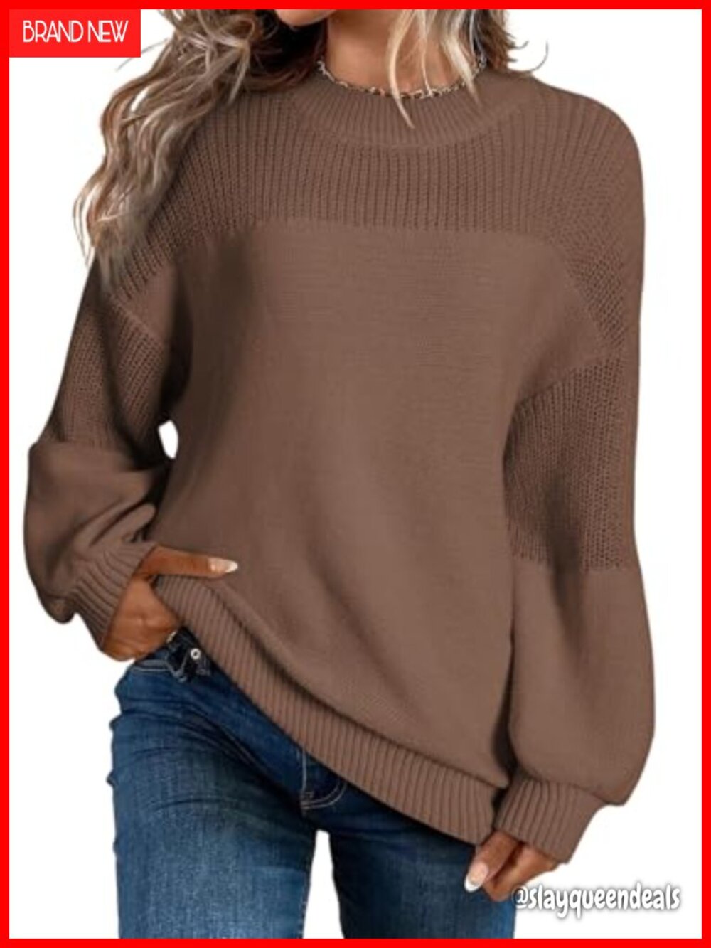 Dokotoo Women's Oversized Long Sleeve Crewneck Pullover Sweaters